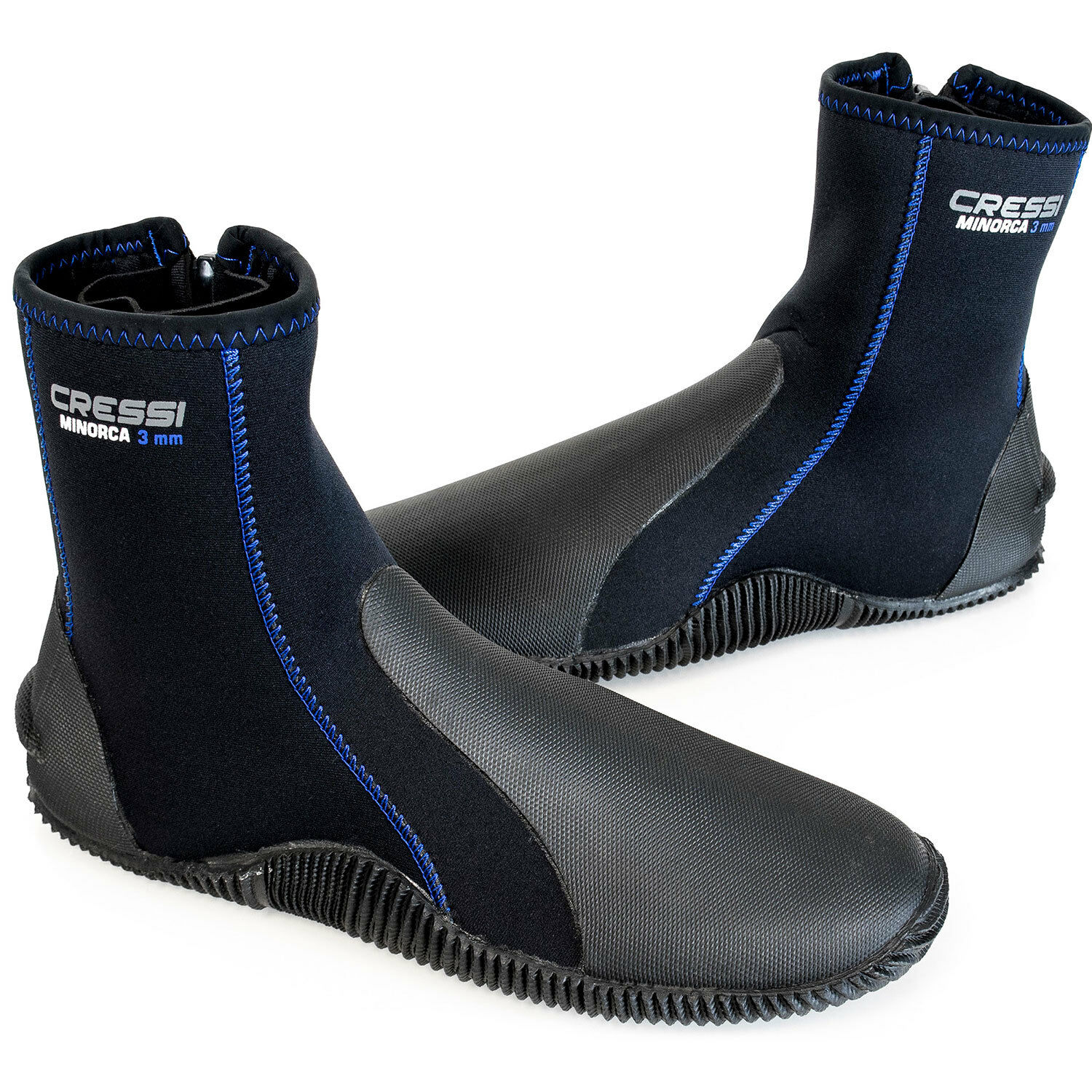 Cressi Minorca Tall 3mm Dive Boots Black / Blue