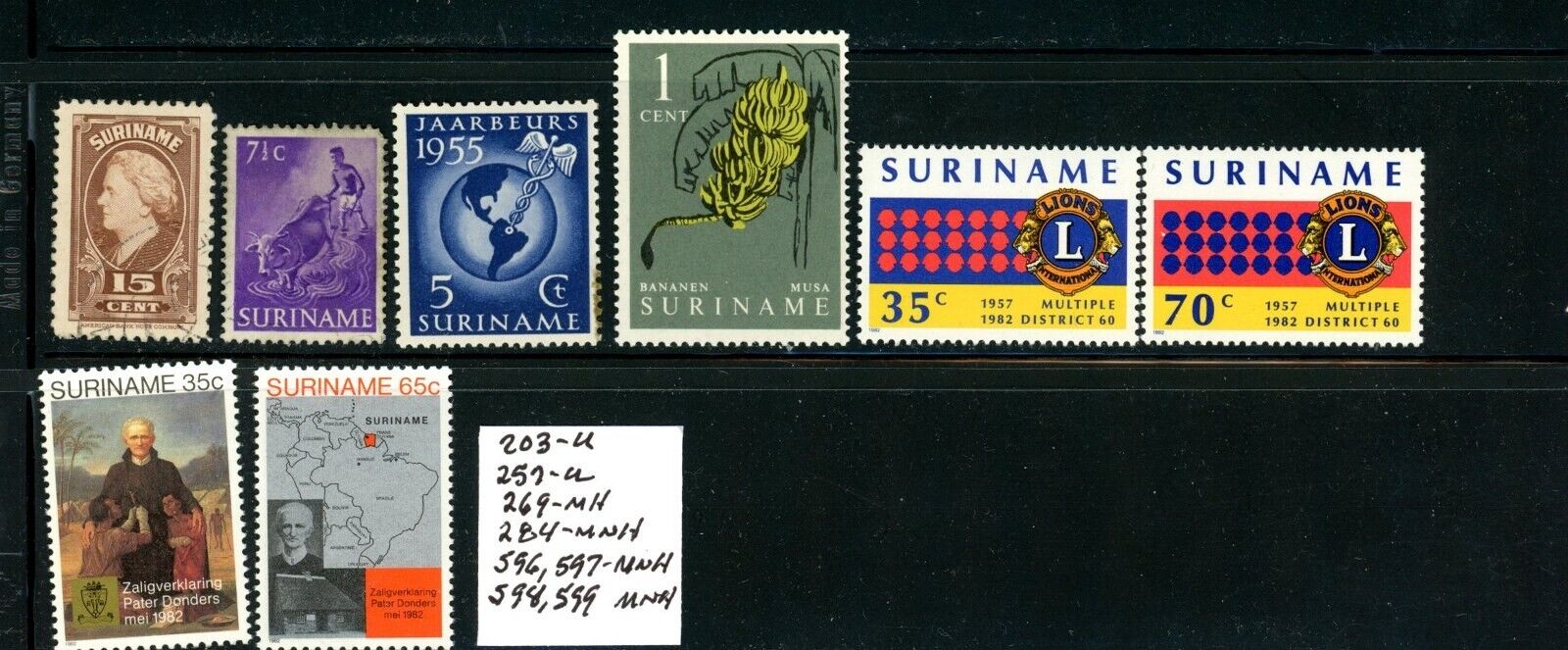 Suriname Scott # 203,257,269,284,596,597,598,599 - Mnh/mh/u See Scan  (11-c78)