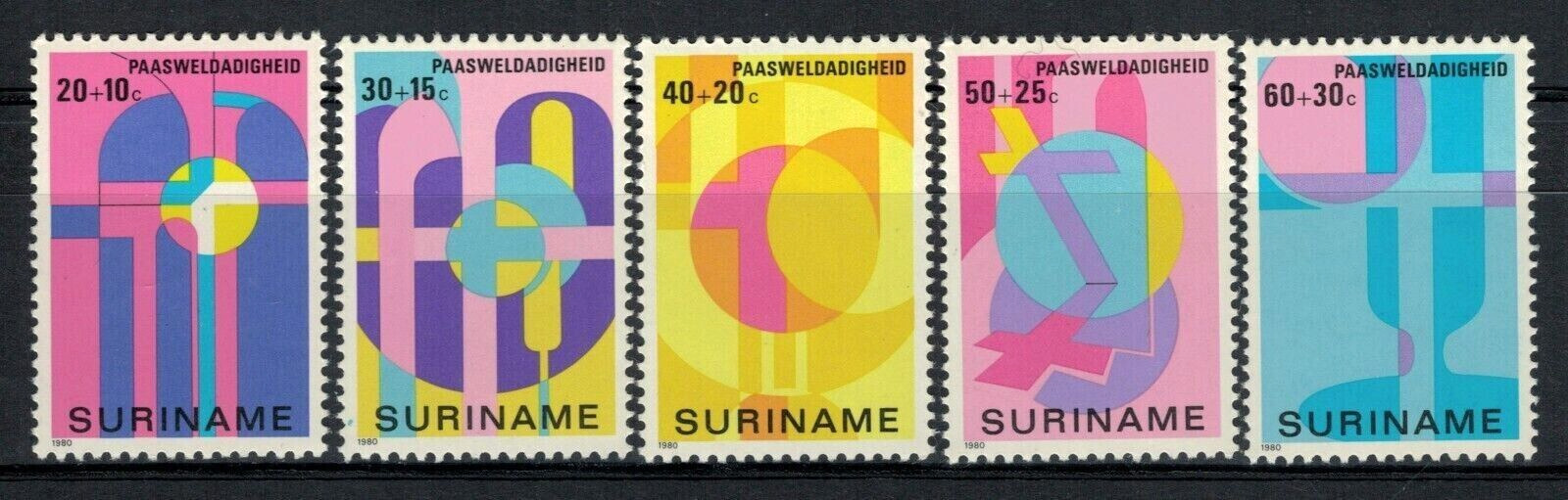 Surinam 1980 #b266-270 Mnh Easter Charity Set