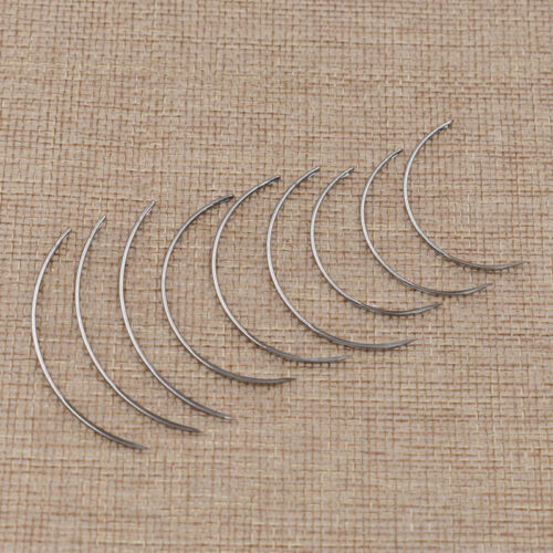 9 Pcs Veterinary Surgical Suture Needles For Animal Livestock Semi-curved Tools