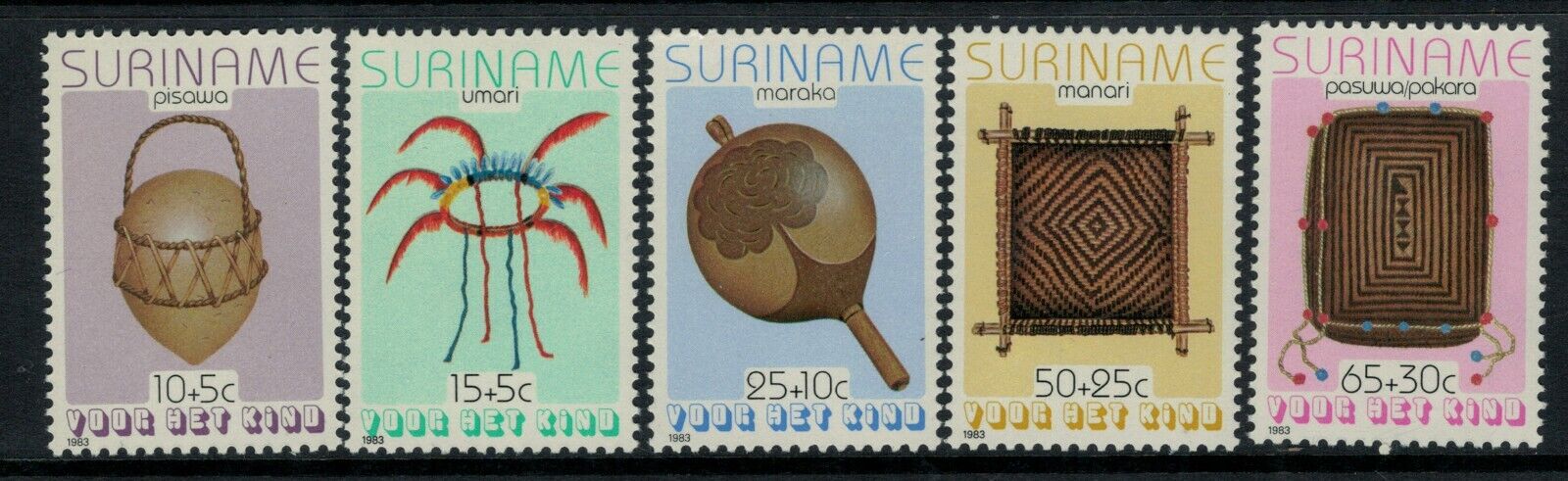 Surinam B304 - B308 In Mnh Condition