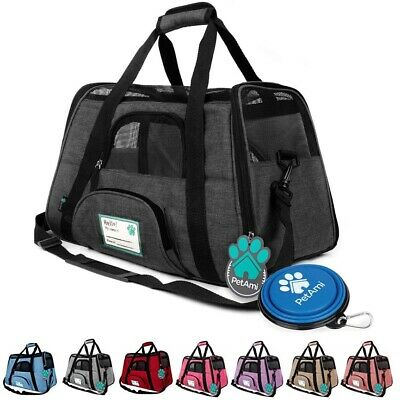 Pet Carrier Soft Sided Puppy Kitten Cat Dog Tote Bag Travel Airline Approved