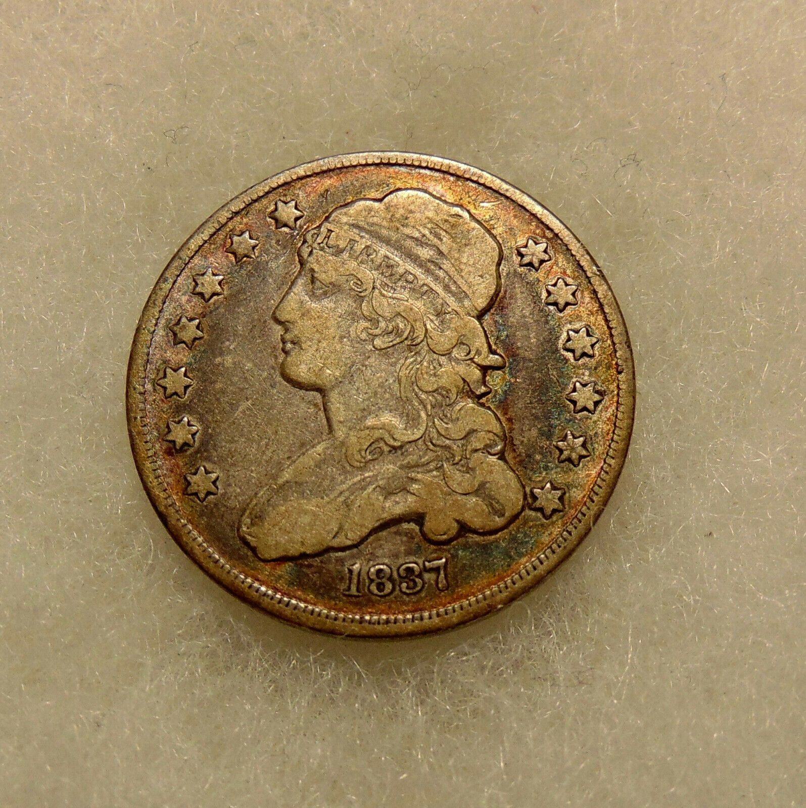 1837 Capped Bust Quarter - Sharp Looking Coin - Free Shipping