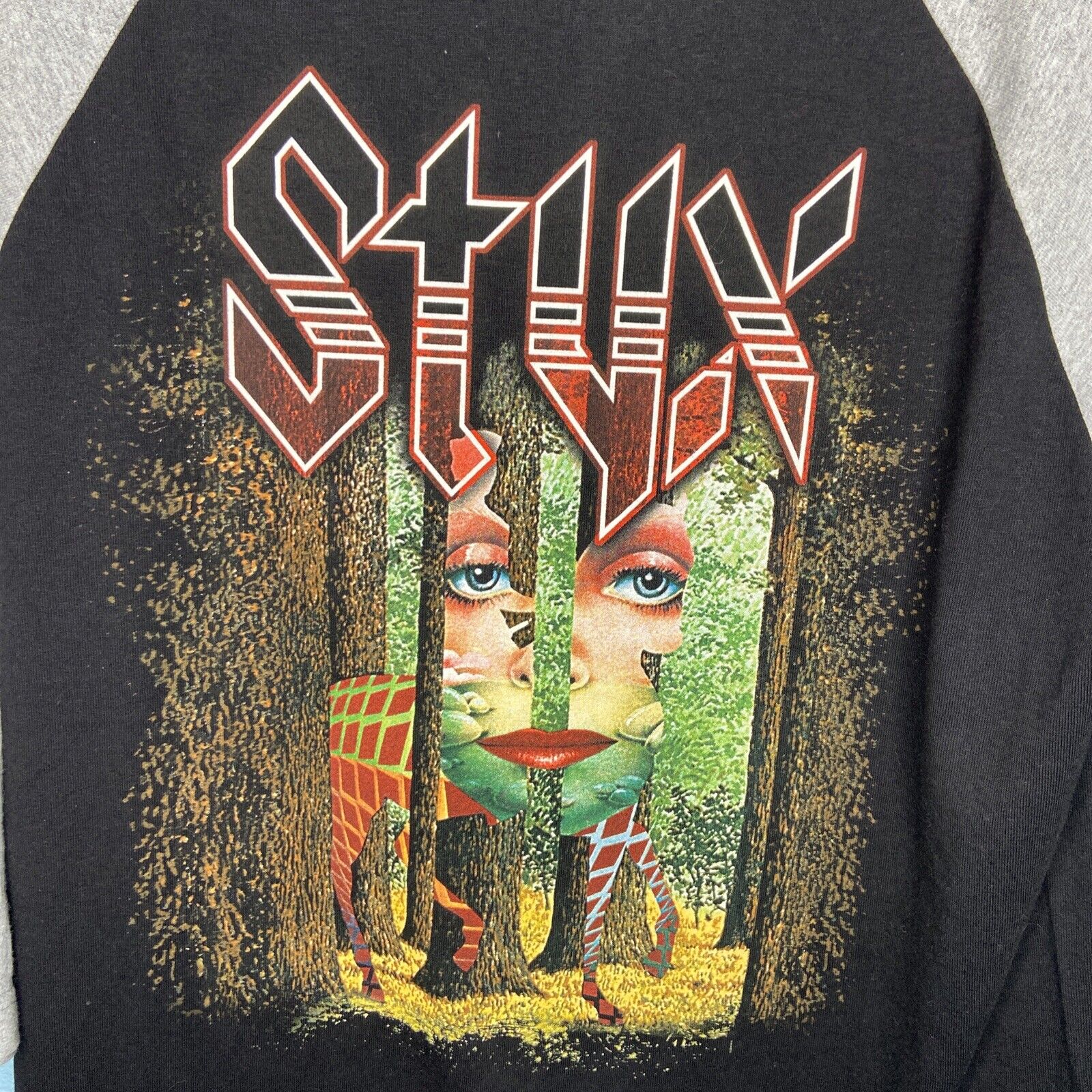 Styx The Grand Illusion North American Tour 1977 L Baseball T Shirt Alstyle Tag
